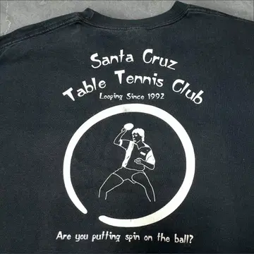 00s 탁구 클럽 티셔츠 santacruze 굿 레귤러 페이드