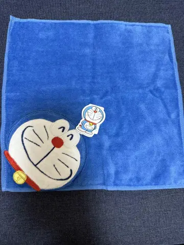 미사용 새상품 도라에몽 손수건 타월 블루 도라야키