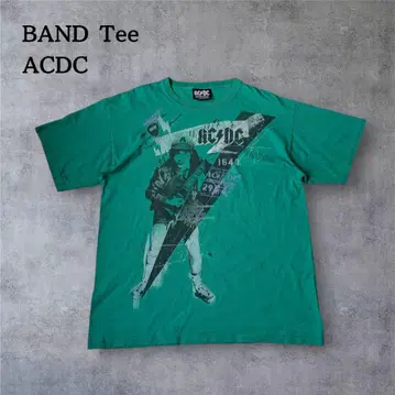 ACDC 밴딩 티셔츠 데미지 그린 페이드 코모토 히로토