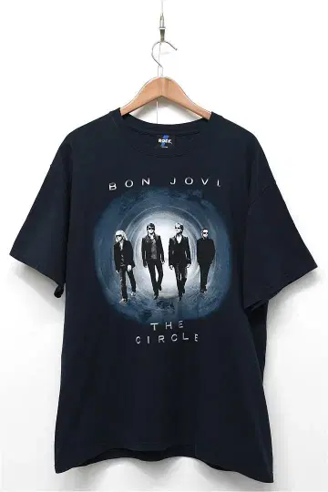 Q349/BON JOVI 본 조비 반팔 티셔츠 밴 티 L 블랙