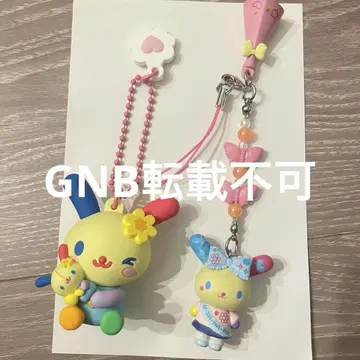산리오 시크릿 참 키링 우사하나 세트