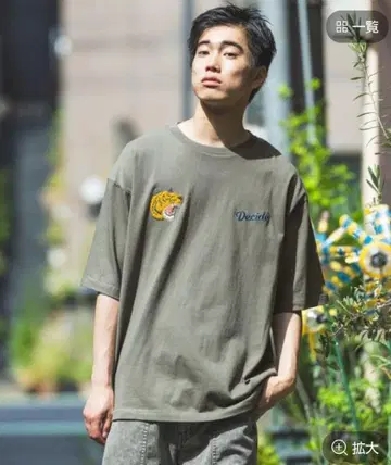 니코앤드 베트남 자켓 모티브 자수 티셔츠 카키 M 사이즈 유니섹스