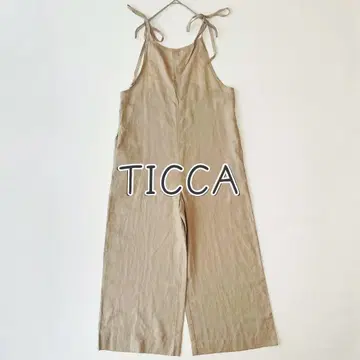 TICCA 린넨 100% 오버롤 와이드 살로펫 올인원