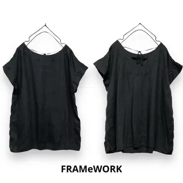 FRAMeWORK 프렌치 린넨 백 리본 블라우스 풀오버