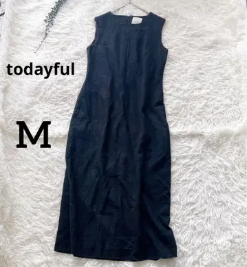 todayful 투데이풀 코튼 린넨 드레스 슬리브리스 원피스 블랙 M