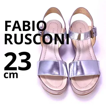 FABIORUSCONI(파비오루스콘이) 샌들 실버 웨지솔
