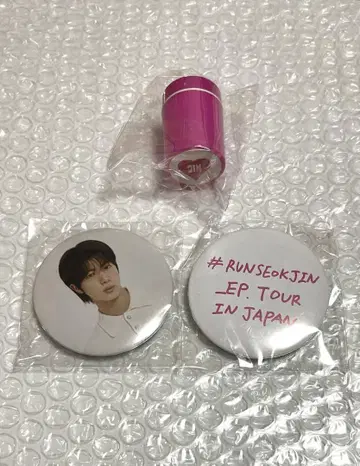 BTS JIN 캡슐 토이 캔뱃지 스탬프