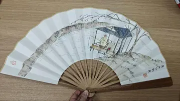 치이카와 (먼작귀) 토끼 손으로 그린 종이 부채