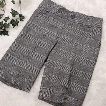 마토리체 바이 보이스 이메일 그레이 계열 체크 무늬 숏 팬츠 34 사이즈