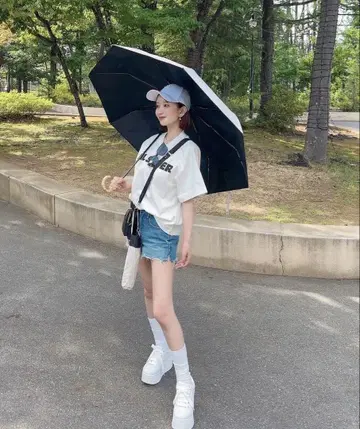시짱 양산 우천 겸용 우산 접이식 아이리짱 베이지 시짱
