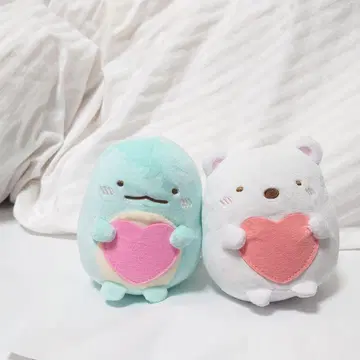 스미코구라시 시로쿠마 토카게 하트 봉제 인형 세트