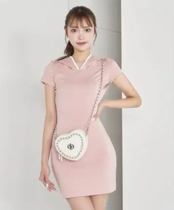 darich 다리치 백 오픈 컷 미니 원피스 핑크 FL