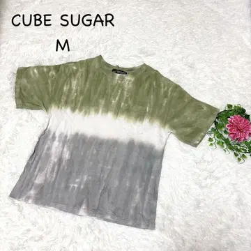 큐브 슈가 M 타이다이 티셔츠 멀티 컬러 그라데이션 코튼