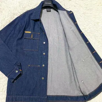 미사용에 가까운 프리즌 블루 2XL 상당 데님 카 코트 커버올 블루