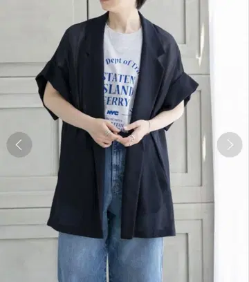 새상품 완판템 어반 리서치 메쉬 하프 슬리브 자켓 네이비