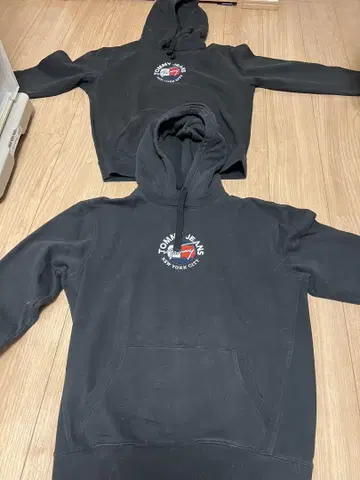 TOMMY JEANS 후드 부착 후드티 M 사이즈 블랙 2종 세트