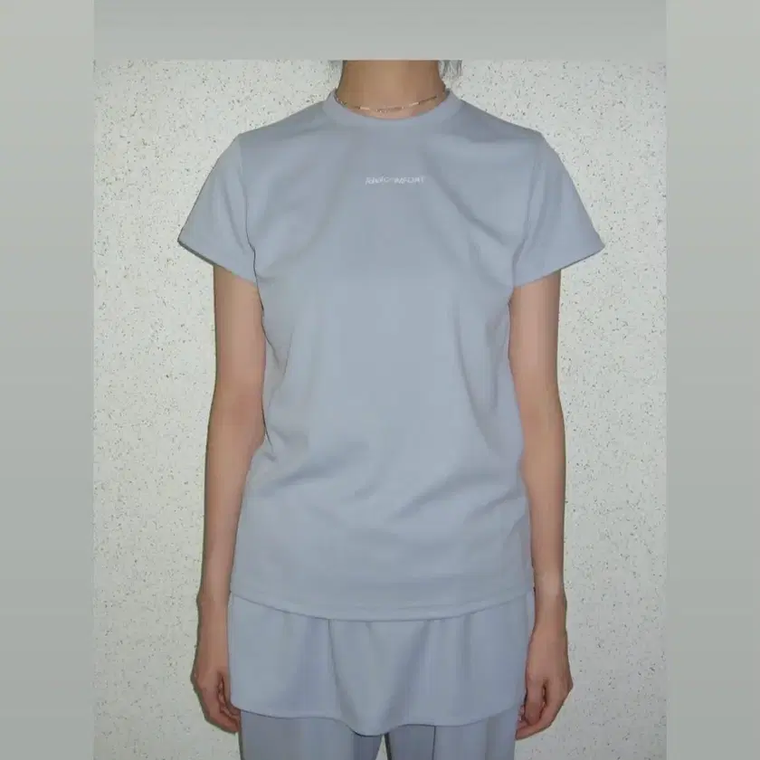 Jichoi Comfort 23-006 Logo Short Sleeve T-Shirt Blue on