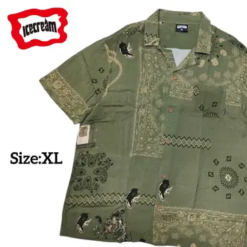 아이스크림/레이온 셔츠/Size:XL/익명 배송/무료배송