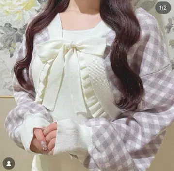 evelyn 체크 볼레로 니트 OP 원피스
