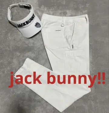 JACKBUNNY 골프 팬츠 캐주얼 팬츠 화이트