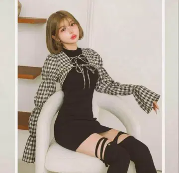 다리치 Darich 셔링 볼레로 미니 원피스