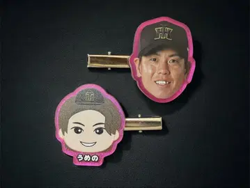 한신 타이거즈 시크릿 라메 헤어 클립 우메노 류타로