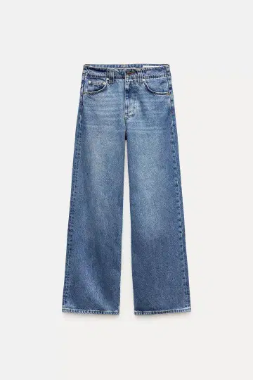 아마도 일본 미발매 자라 와이드 팬츠 배기 팬츠 데님 EUR38