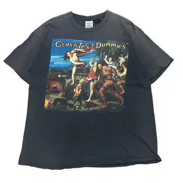 90년대 'Crash Test Dummies' 밴드 프린트 티셔츠