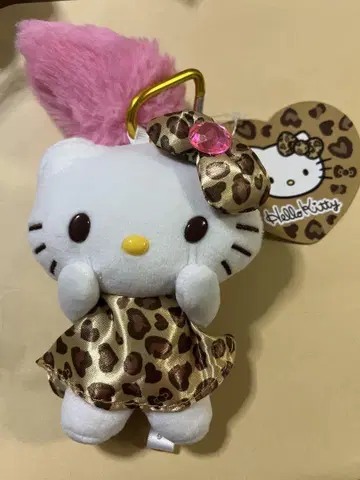 GOGO 갸루 헬로키티 레오파드 레오파드 무늬 마스코트 꼬리