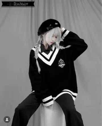 DimMoire 학원 스웨터 블랙