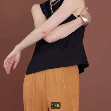 SeaRoomlynn BACK 슬릿 GLOSS RIB 팬츠