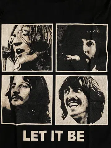 비틀즈 BEATLES/LET IT BE 프린트 티셔츠 미사용 자택 보관품