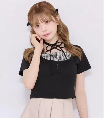 모듬 패턴 레이어드 스타일 상의
