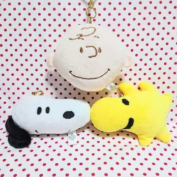 SNOOPY 스누피 봉제 인형 패스 케이스 3개 세트