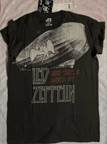 LED ZEPPELIN 미국 1977 투어 티셔츠 L
