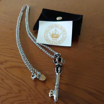 왕관 열쇠 STAINLESS 실버 목걸이