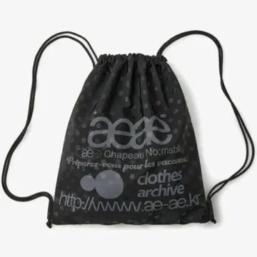 새상품 aeae Web Logo Gym Sack 로고 도트 헬스장 가방