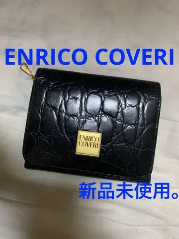 ENRICO COVERI 크로커다일 패턴 접이식 지갑. 미사용 새상품.
