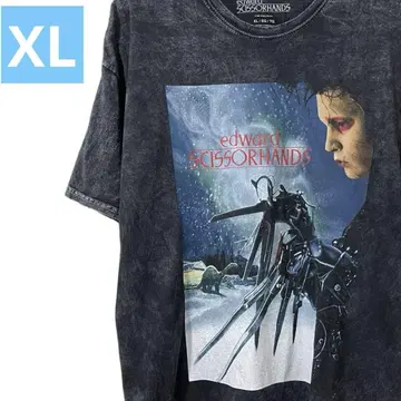 에드워드 가위손 티셔츠 XL 블랙 양면 프린트