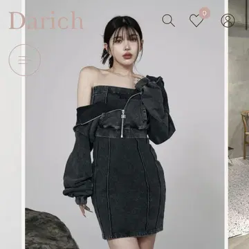 Darich 다리치 로고 가죽 맨투맨 앙상블 FREE 사이즈