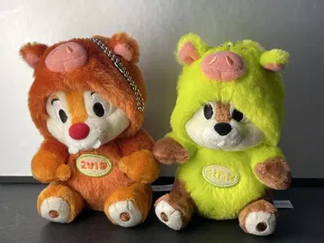 칩과 데일 12간지 봉제 인형 배지