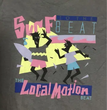 80's~ 빈티지 레트로하고 팝적인 Local Motion 티셔츠