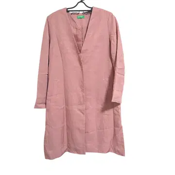 유나이티드 컬러즈 오브 베네통 여성용 핑크 롱 코트