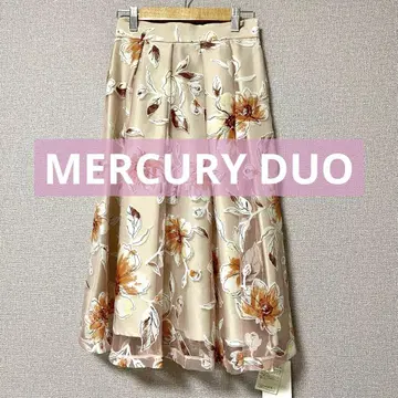 MERCURYDUO 머큐리 듀오 꽃무늬 플레어 스커트 핑크