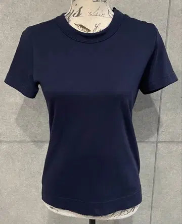 NIGEL CABOURN 버튼 트림 반팔 티셔츠 네이비 8 사이즈