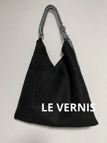 새상품급 LE VERNIS 메쉬 토트백 네이비