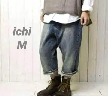 ichi 이치 빈티지 가공 사루엘 팬츠 데님 팬츠 청바지 M