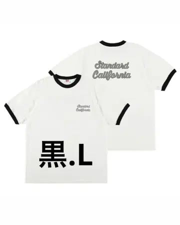 SD US Cotton Script Logo Ringer T 블랙 L