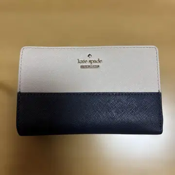 kate spade 접이식 지갑 화이트/네이비
