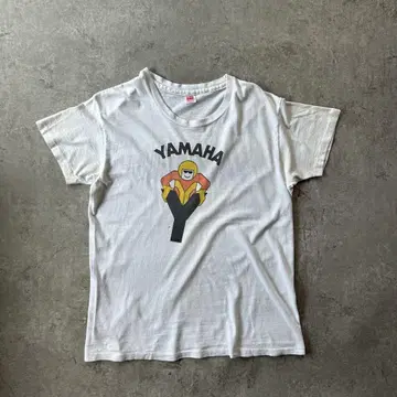 70s Hanes 기업 티셔츠 USA제 화이트 L YAMAHA 야마하